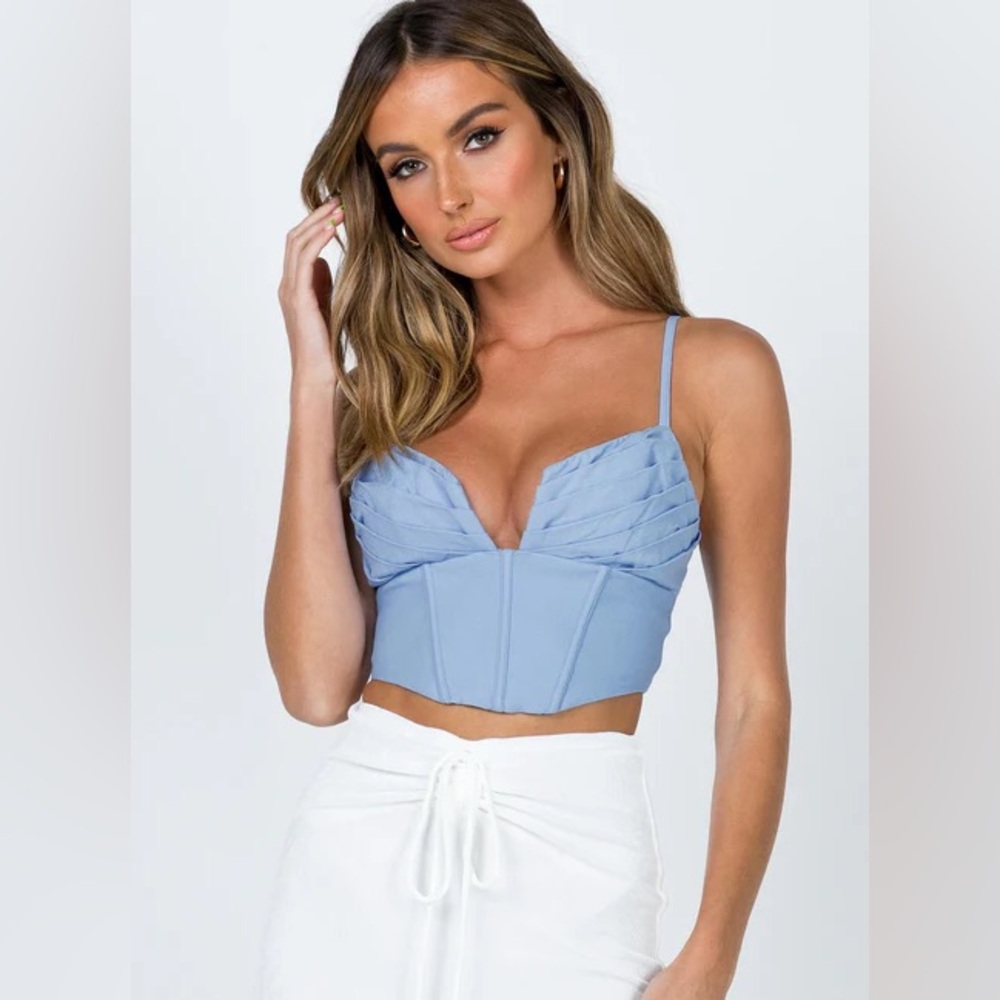 NWT princess Polly blue cropped corset